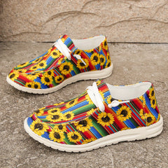 Women's Floral Canvas Shoes Lightweight Slip On Comfy Daily Shoes