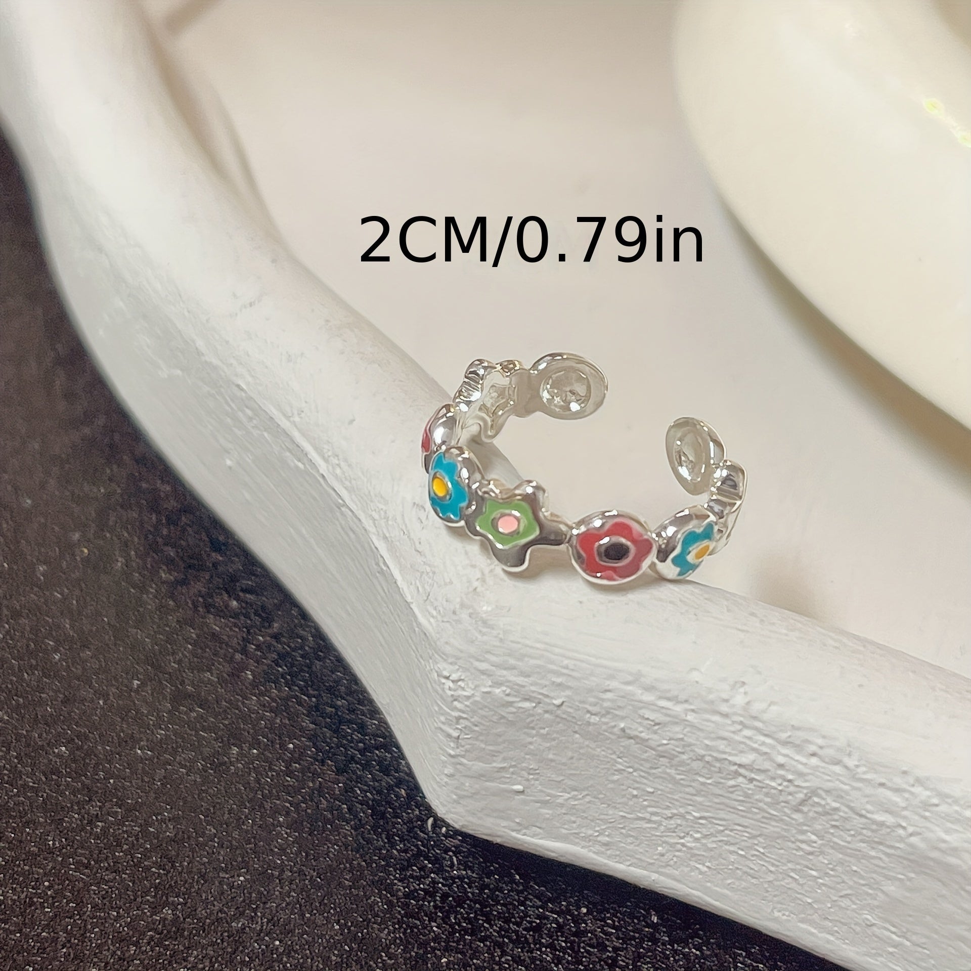 Sweet Small Flower Ring Niche Sense All match Open Ring