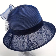 Mesh Breathable Bucket Hat Sunshade Flower Decor Hats For Women