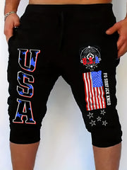 Solid Color Stretch Waist Drawstring Shorts