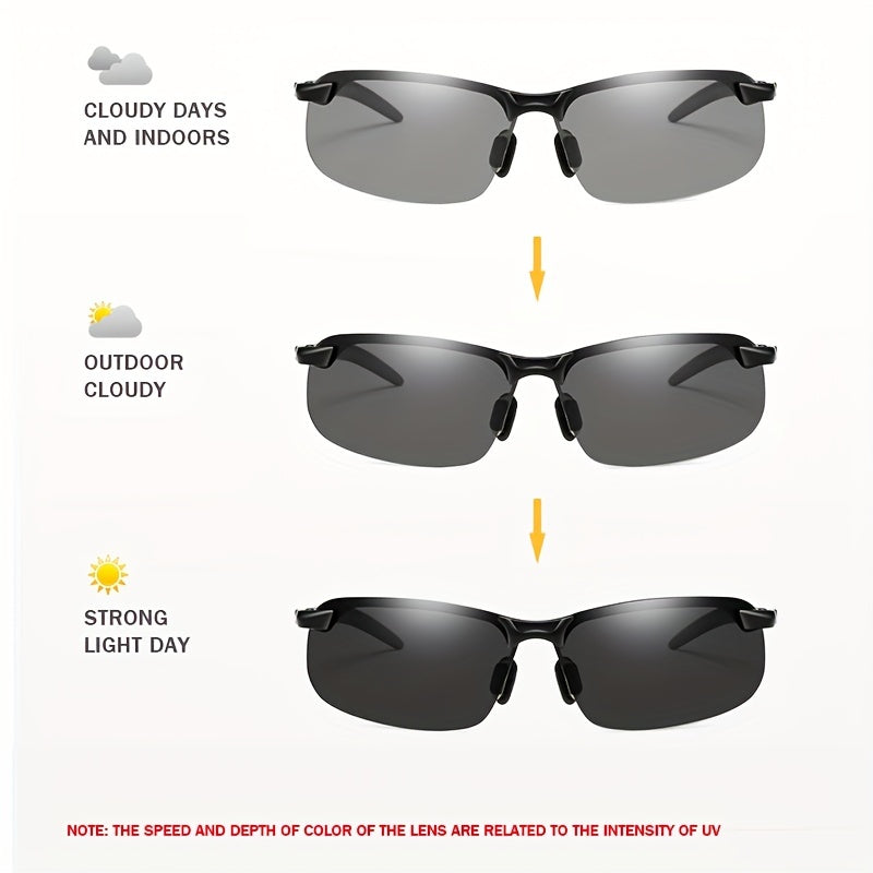Men's Polarized Night Vision Sunglasses Driving Fishing Riding Sports Sunglasses