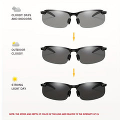 Men's Polarized Night Vision Sunglasses Driving Fishing Riding Sports Sunglasses