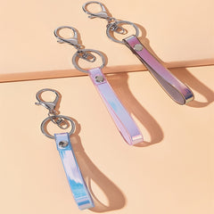 Colorful Reflective Wristlet Lanyard Key Chain