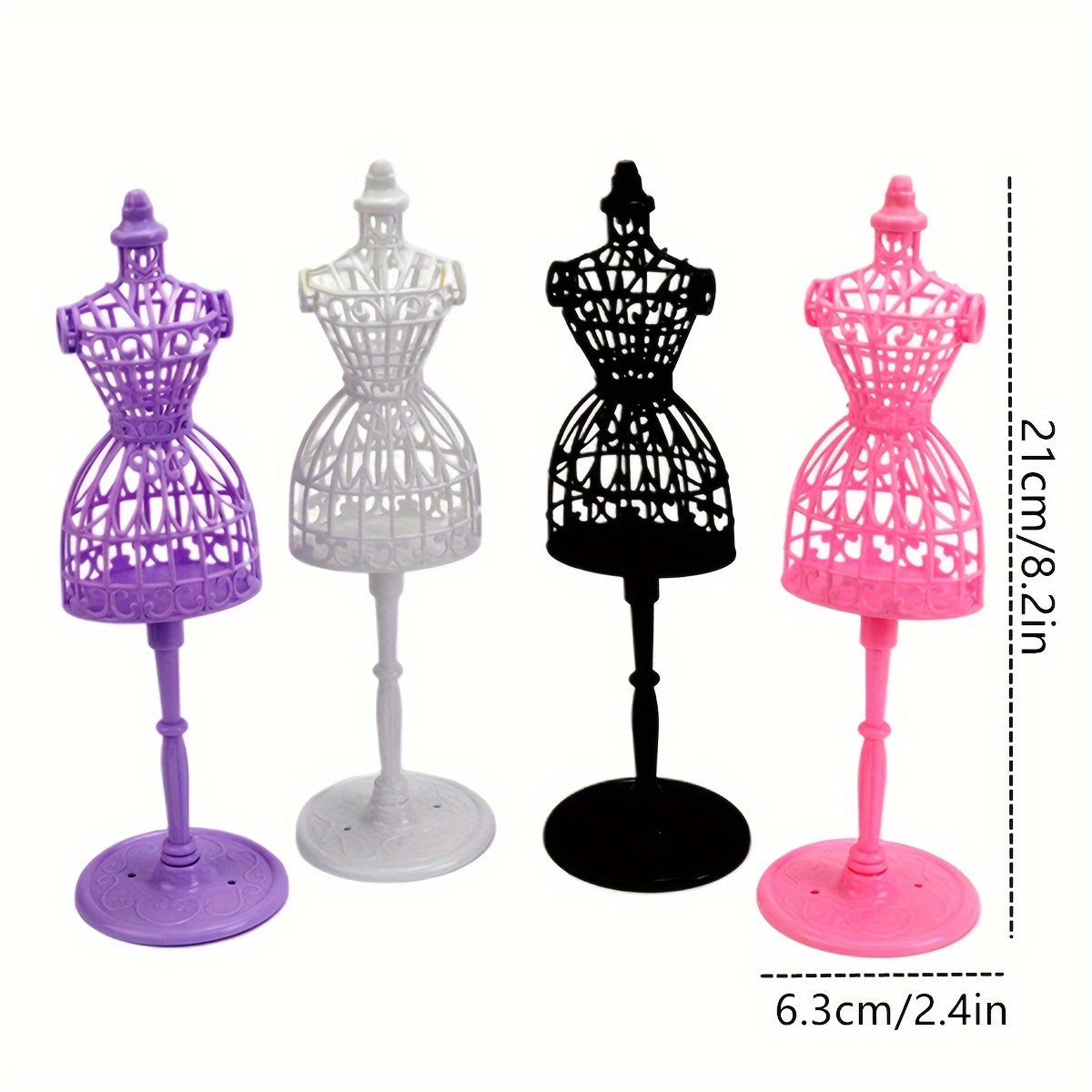 5pcs Mini Dollhouse Display Stands Set Plastic Craft Supplies