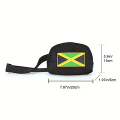 Jamaica Flag Mini Fanny Pack Adjustable Strap Waist Bag