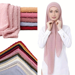 Pearl Chiffon Long Shawl Scarf for Women
