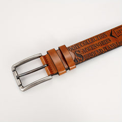 Print Letter Pattern PU Belt Casual Men's Leather Belt