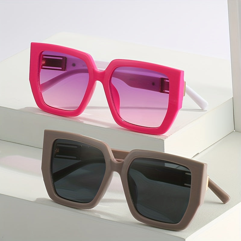 Retro Square Sunglasses UV400 Shades for Summer Outdoor Travel