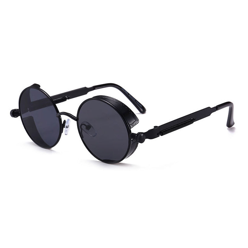 Vintage Steampunk Red Sunglasses Round Punk Retro Sun Glasses Goggles