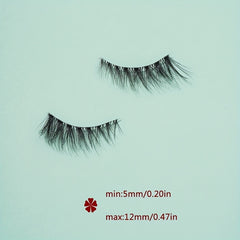 7 Pairs Reusable Fishtail Style False Eyelashes 15mm Lash Extension