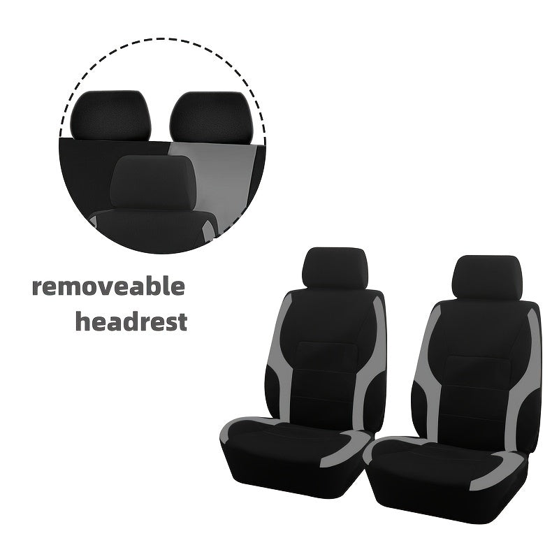 4pcs Mesh Cloth Car Front Seat Cover Set Four Seasons Universal