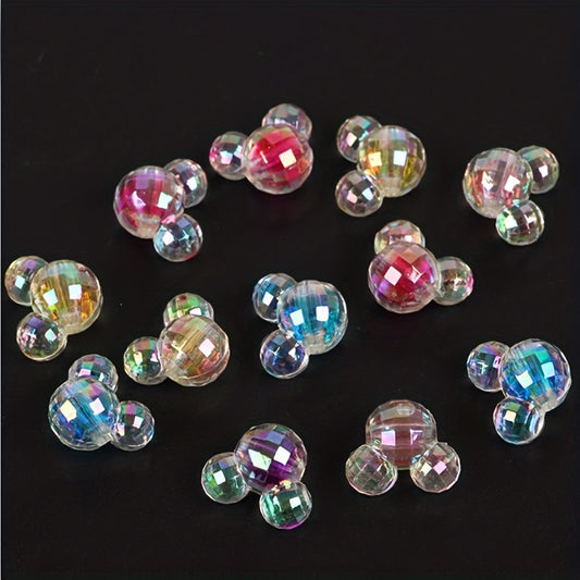 10pcs 16mm Faceted Acrylic Colored Beads DIY Necklace Bracelet Key Chain
