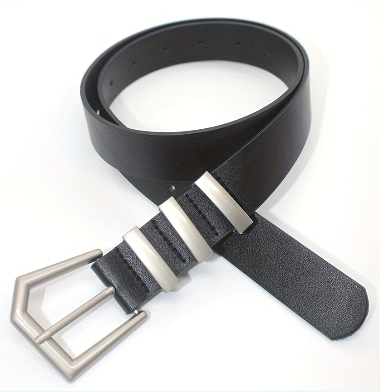 Fashionable Wind Trapezoidal Metal Waistband with Pin Buckle