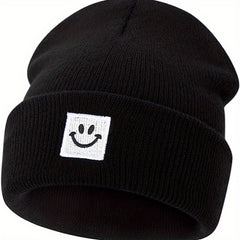 Winter Happy Face Knitted Hat Soft Beanie For Men And Women