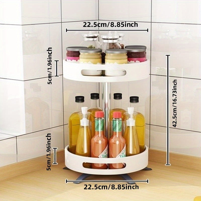 1pc Spice Spinner Spice Rack Organizer Tiered Spice Organizer Spice Bottle Holde