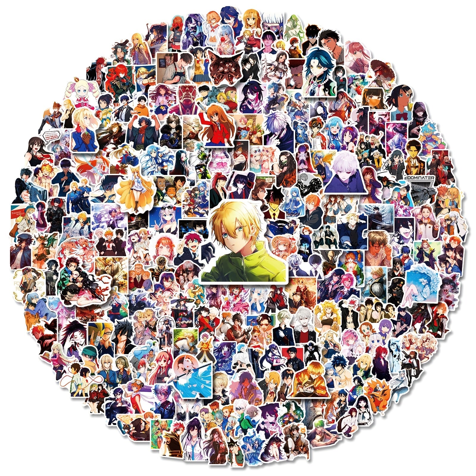 300 Cartoon Motorcycle Anime Stickers for Adults