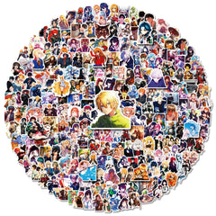 300 Cartoon Motorcycle Anime Stickers for Adults