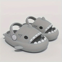 Boy's Shark Lightweight Slippers, Quick-drying Slide