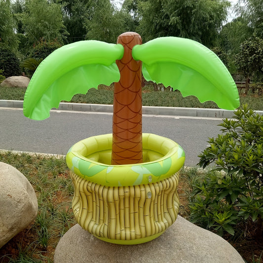 1pc Inflatable Palm Tree Cooler Beverage Holder for Pool Party