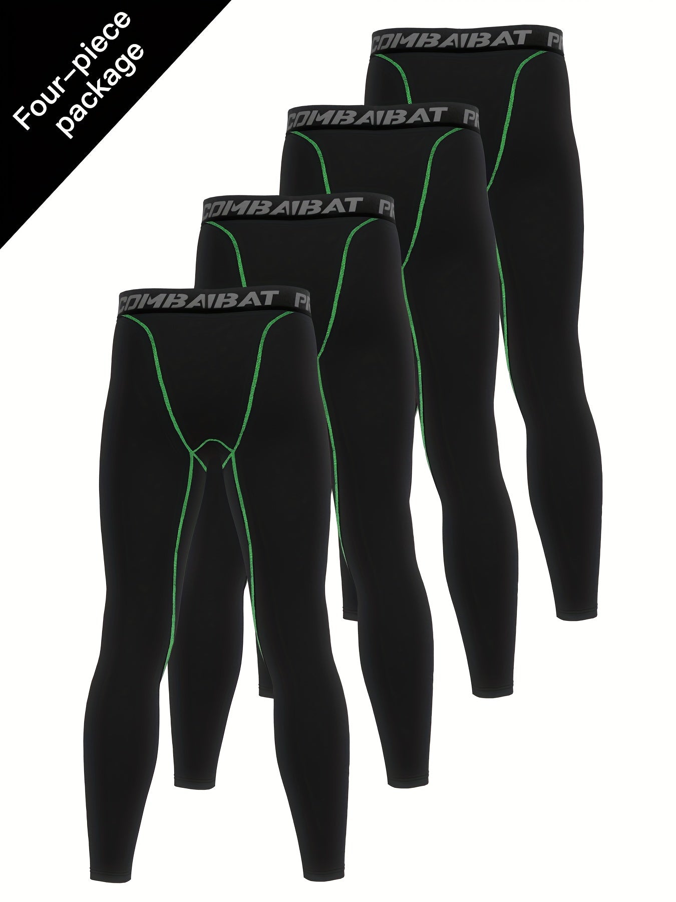 Men's Active Leggings Quick Dry Compression Pants for Outdoor Running