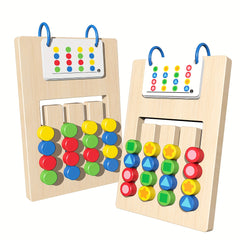 Wooden Shape Matching Game Educational Puzzle Toy 4 Shapes