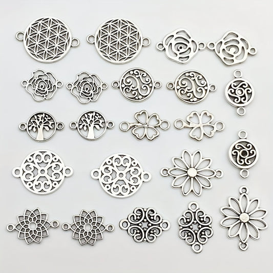 22pcs Antique Silvery Pendant Series for Necklace Bracelet Earrings