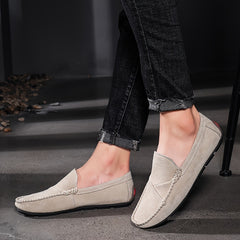 Men's Customizable Loafer Shoes Stitching Durable Slip On Moccasins