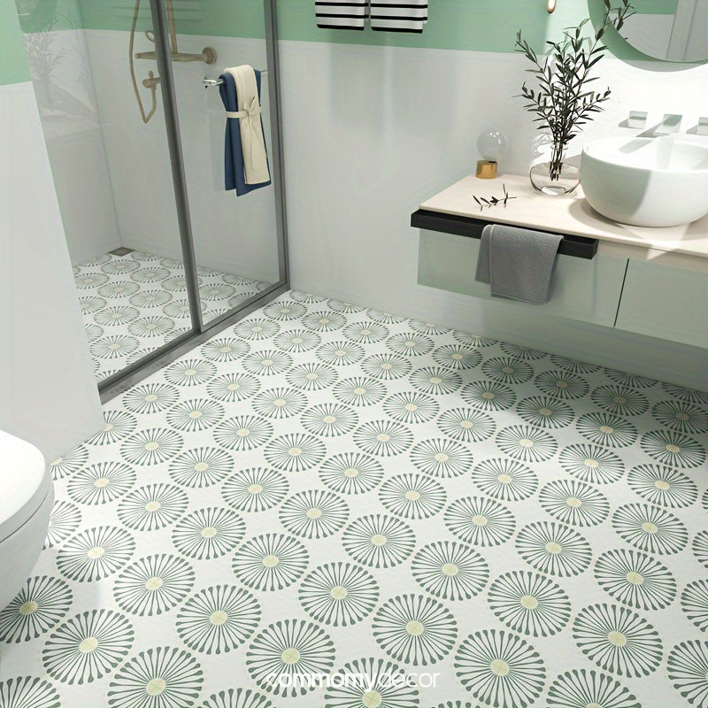 10pcs Boho Floor Tile Sticker Self Adhesive Waterproof Heat Resistant