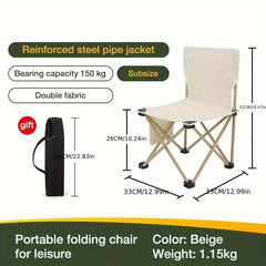 Portable Backrest Folding Chair for Outdoor Camping Fishing