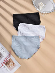 3 Pack Plus Size Panties Set - Floral Print - Medium Stretch Comfort
