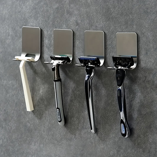 Wall Mounted Razor Holder No Drilling Bathroom Hook Rack