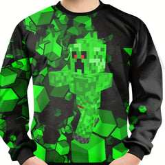 3D Print Sweatshirt for Teens Optical Illusion