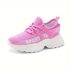 Girls' Breathable Woven Lace Up Shoes for Spring Summer Autumn