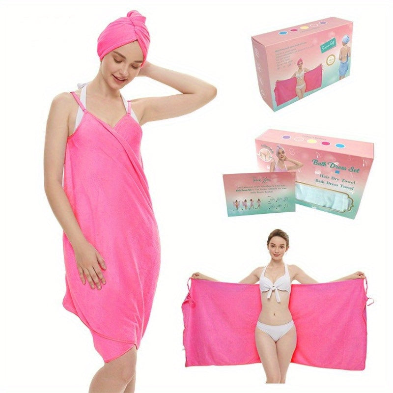 Women's Quick Drying Bath Towel with Adjustable Straps