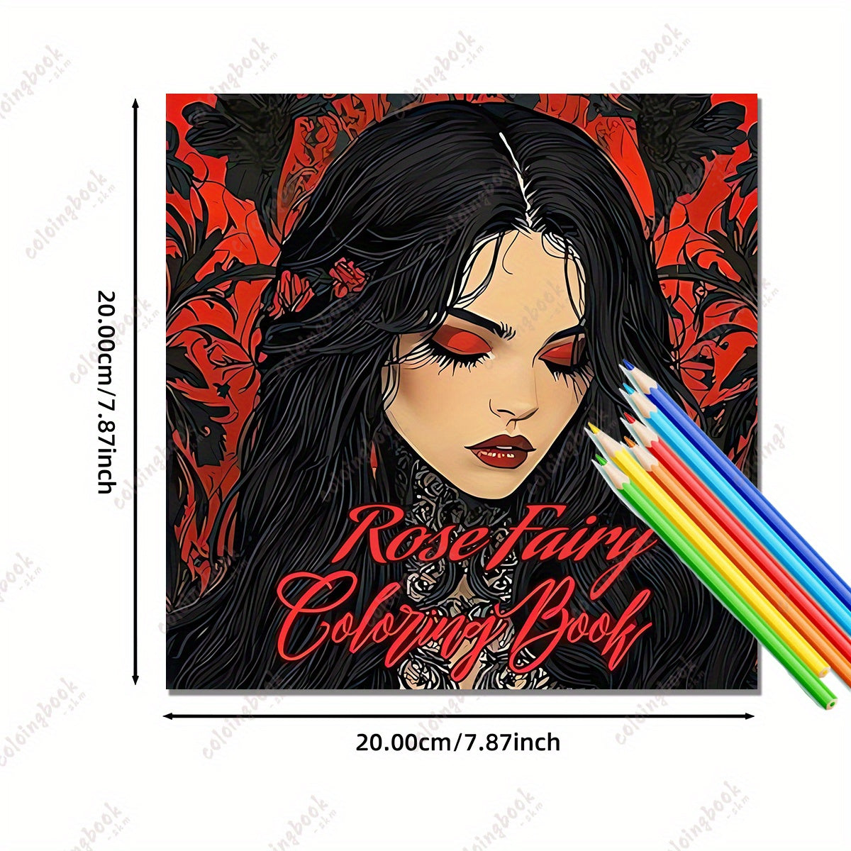 Rose Fairy Coloring Book for Adults