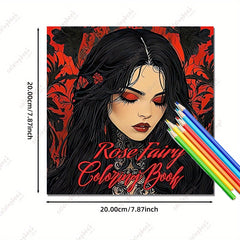 Rose Fairy Coloring Book for Adults