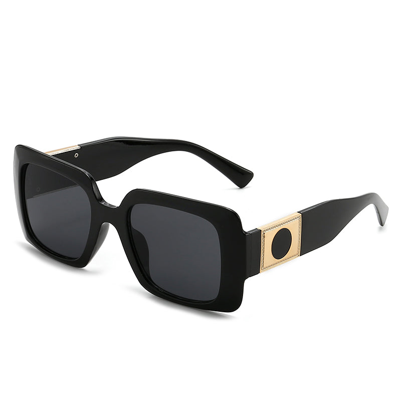 Large Frame Rectangular Sunglasses Vintage Stylish Sun Shade Eyeglasses