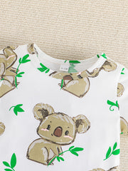 Baby Boys Koala Outfit Short Sleeves Round Neck T shirt & Shorts Casual