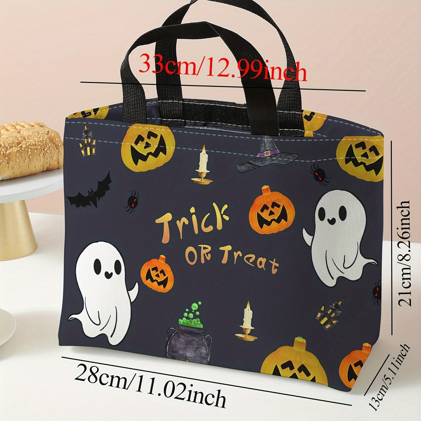 Halloween Lunch Bag Insulated Bento Camping & Picnic Ice Food Bag