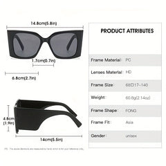 Men's Large Frame Sunglasses Street Photography Holiday Party Glasses Bag