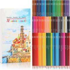 CCFoud 72 Colored Pencils Set with Canvas Wrap