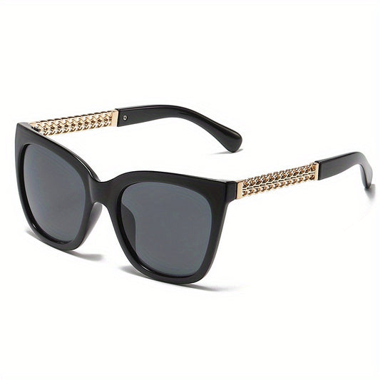 Y2K Cat Eye Sunglasses For Women Mod Chain Charm Gradient Glasses