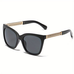 Y2K Cat Eye Sunglasses For Women Mod Chain Charm Gradient Glasses