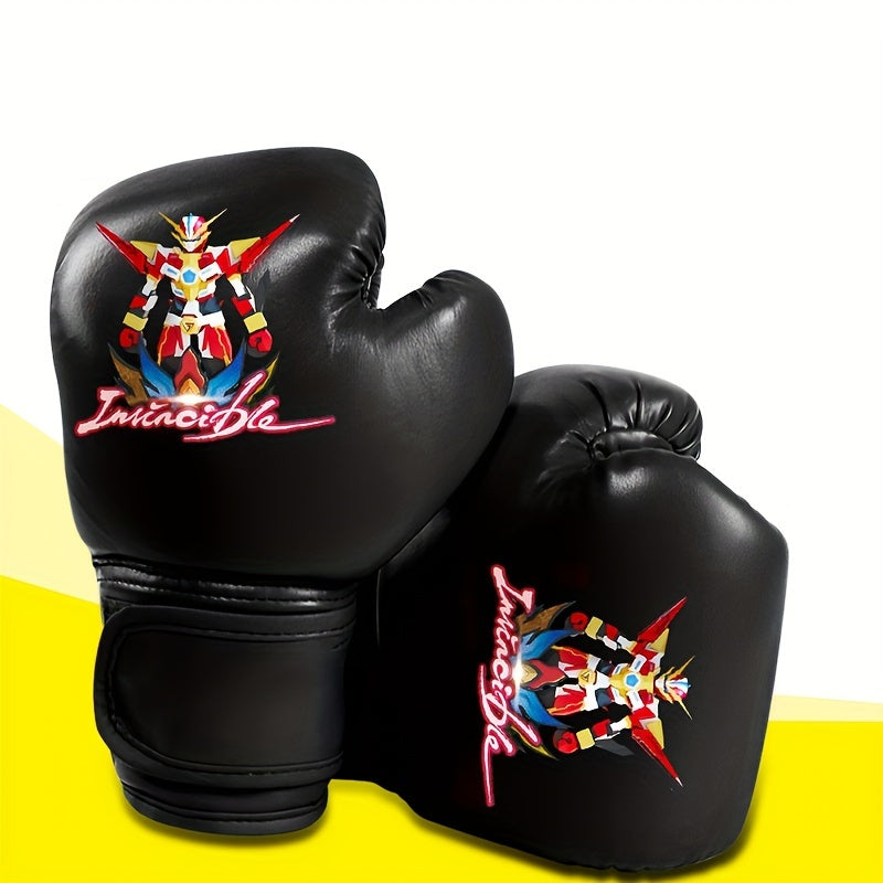 Flame Boxing Gloves Cartoon Training Gloves Protective Gear for Beginners