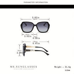 Rhinestone Oversized Sunglasses Women Polarized UV Protection