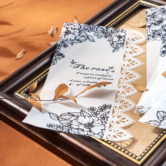 10pcs Vintage Lace Paper for DIY Decor