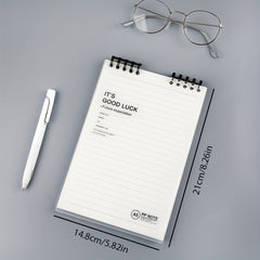 B5 Loose Leaf Notebook with Horizontal Lines, Square Shells, Detachable Binder