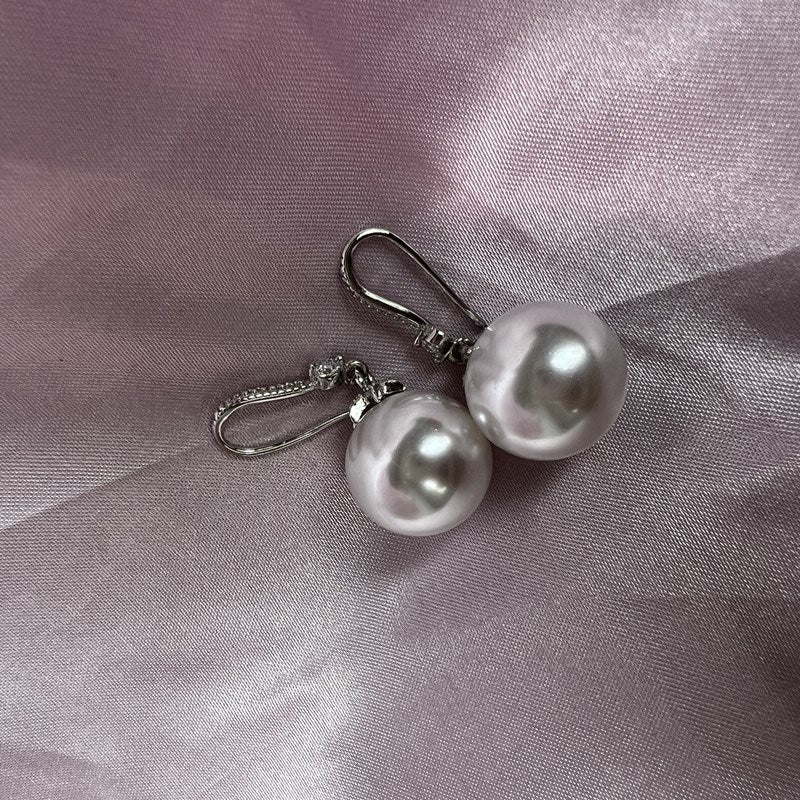 Faux Pearl Drop Dangle Earrings 925 Silver Plated Women Girls Jewelry