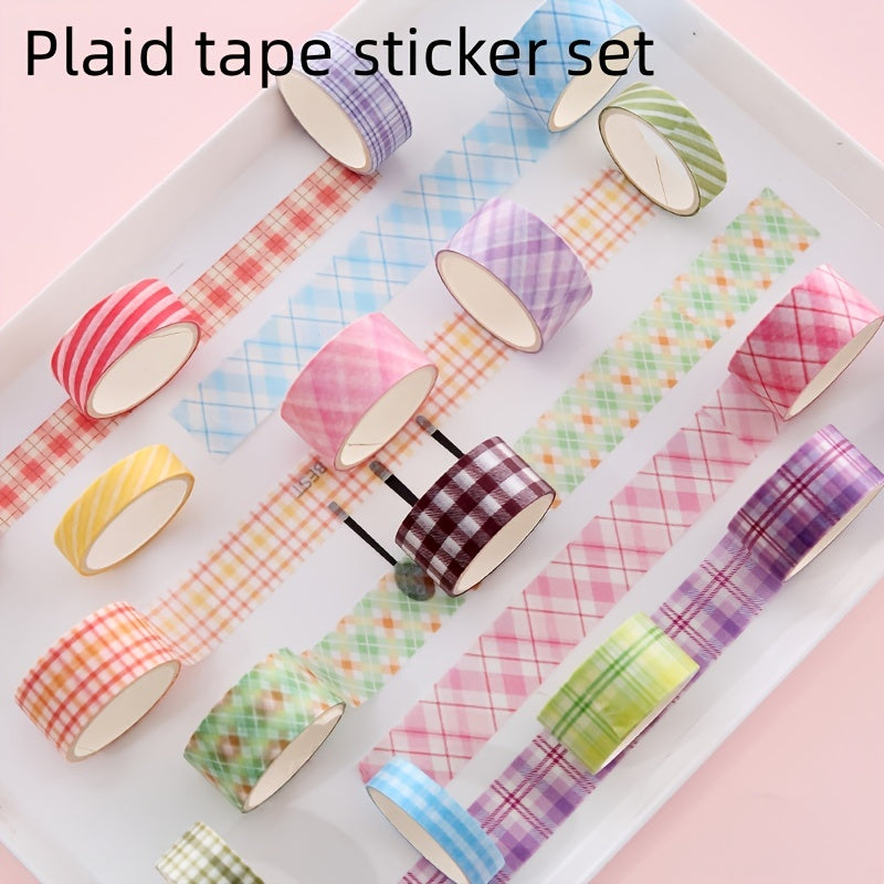 Geometric Pattern and Paper Tape Set DIY Stationery Stickers