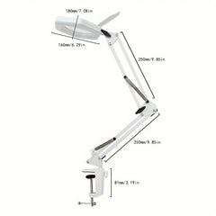 LED Clamp Magnifying Lamp With Cover Metal Magnifying Lamp With Stand